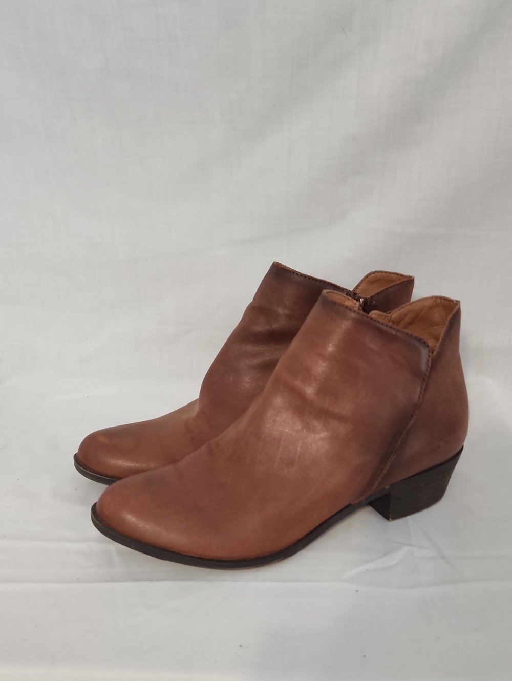 Lucky Brand Tan Brown Leather Ankle Booties Size 9M